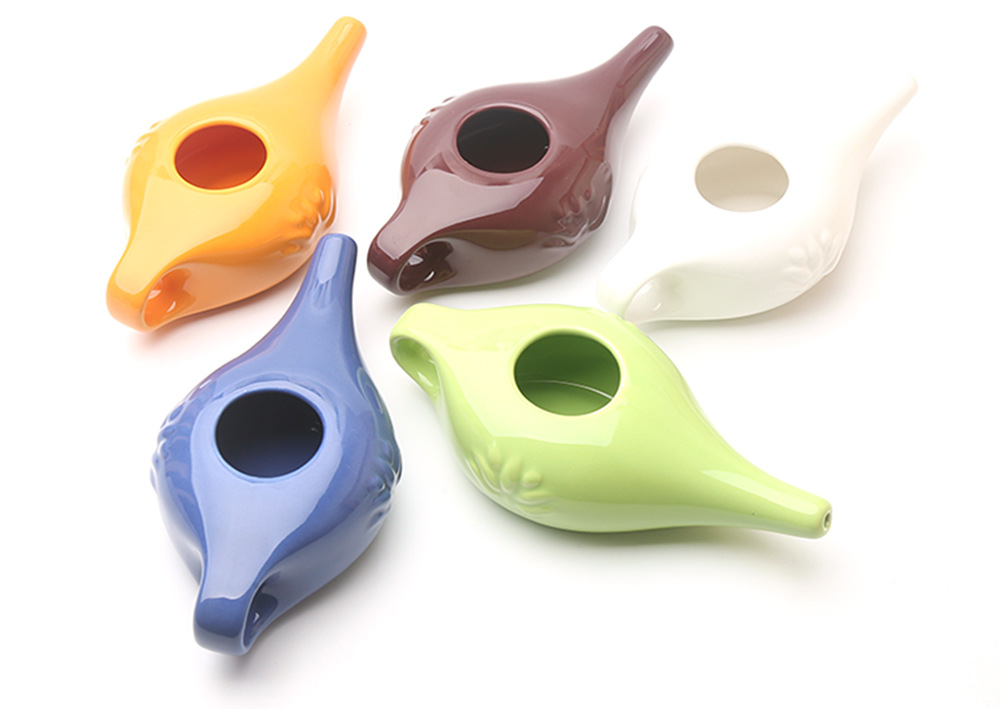 250 Ml Ceramic Nasal Wash Pot Nasal Flusher Yoga Nasal Wash Pot Nose Cleaning Pot Wholesale Supply