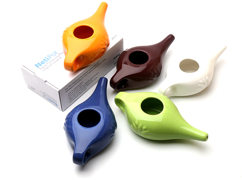 250 Ml Ceramic Nasal Wash Pot Nasal Flusher Yoga Nasal Wash Pot Nose Cleaning Pot Wholesale Supply