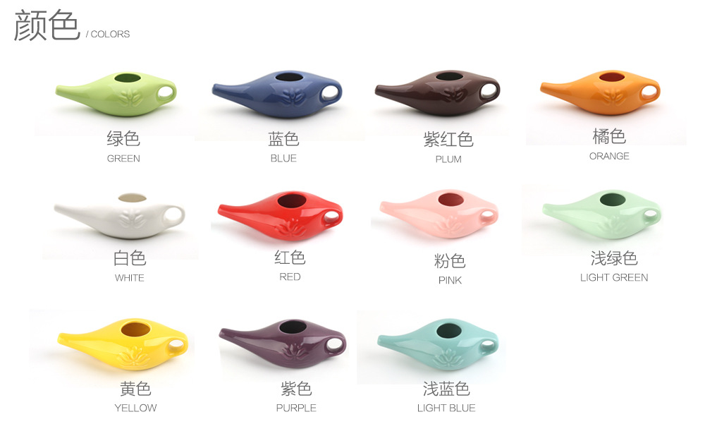250 Ml Ceramic Nasal Wash Pot Nasal Flusher Yoga Nasal Wash Pot Nose Cleaning Pot Wholesale Supply