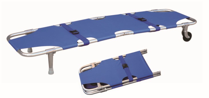 Blue first-aid Stretcher single-wheeled folding Stretcher portable Stretcher medical Stretcher