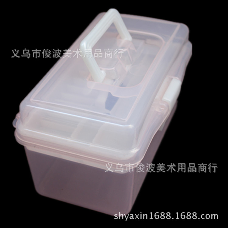 F-677 non-toxic small transparent toolbox of drug storage box F-677 non-toxic small transparent toolbox of drug storage box