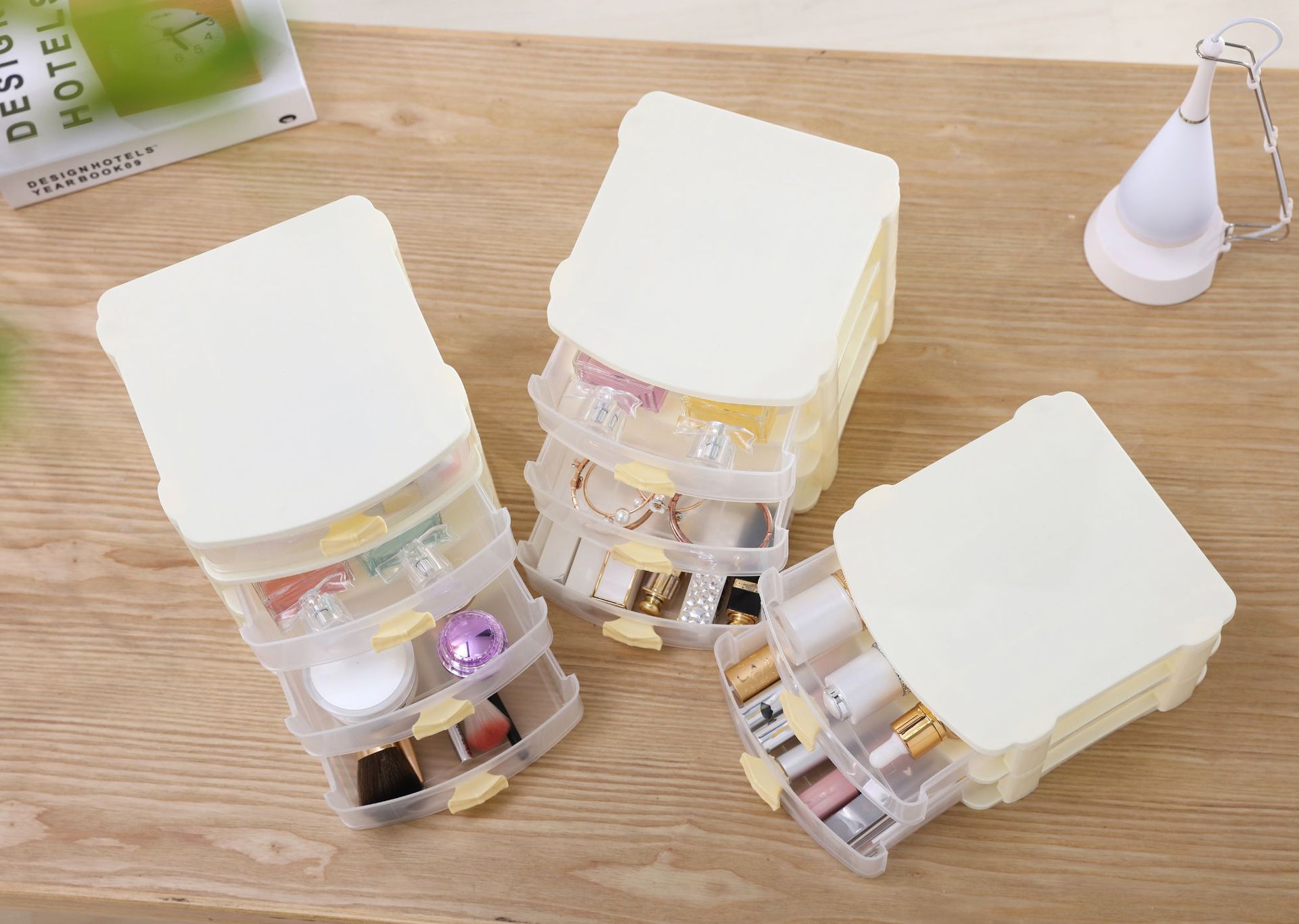 Factory Direct Sales Multifunctional Ornament Storage Box Drug Class Storage Box Transparent Cosmetics Storage Cabinet