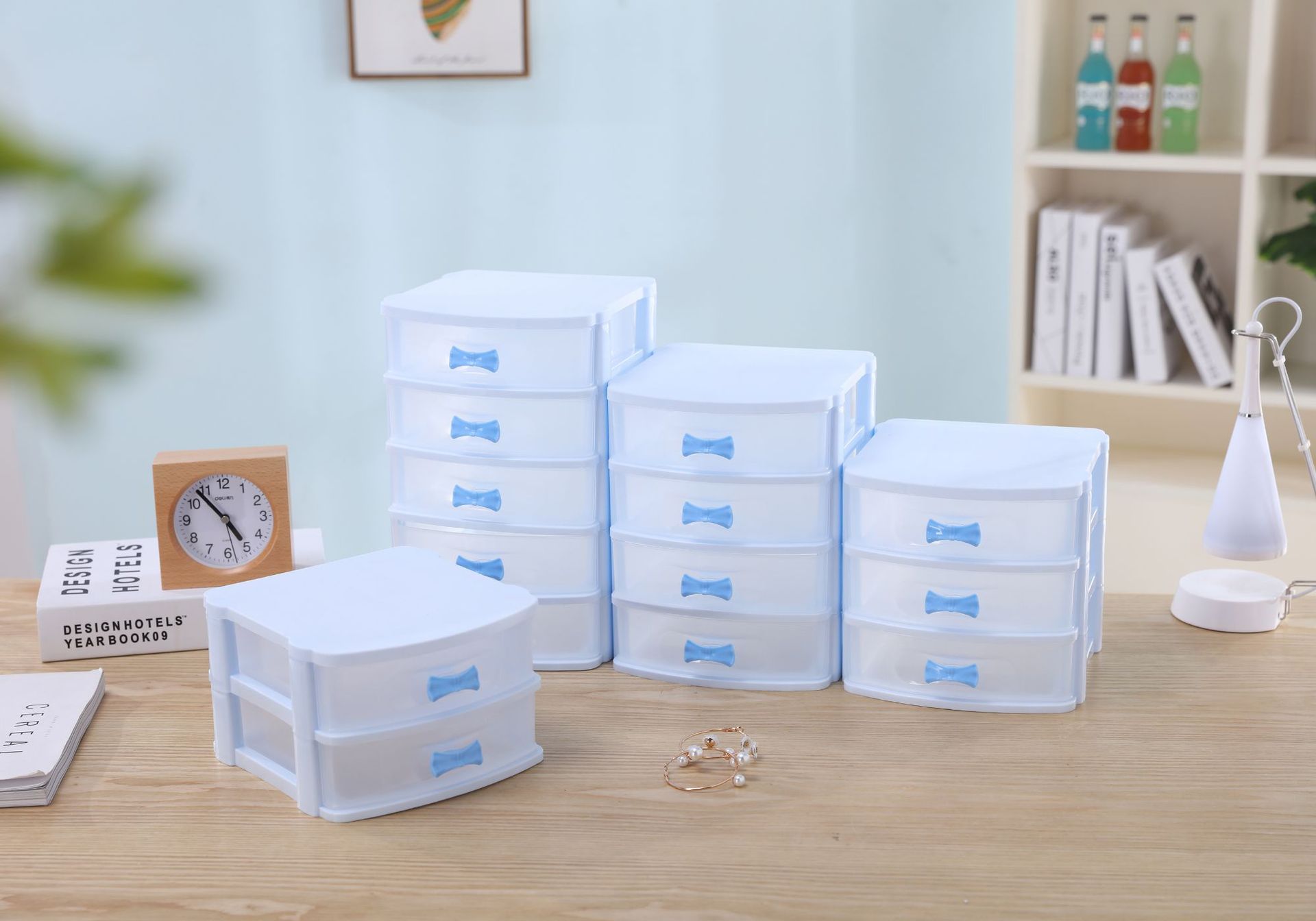 Factory Direct Sales Multifunctional Ornament Storage Box Drug Class Storage Box Transparent Cosmetics Storage Cabinet