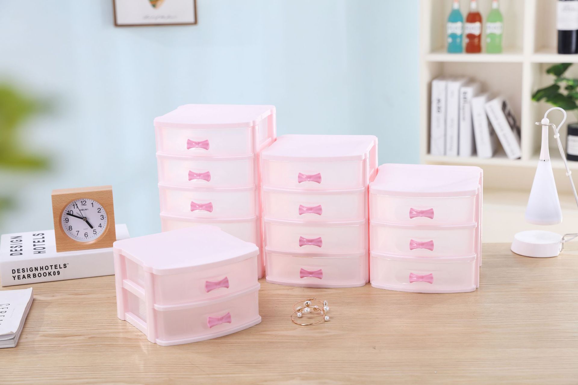 Factory Direct Sales Multifunctional Ornament Storage Box Drug Class Storage Box Transparent Cosmetics Storage Cabinet