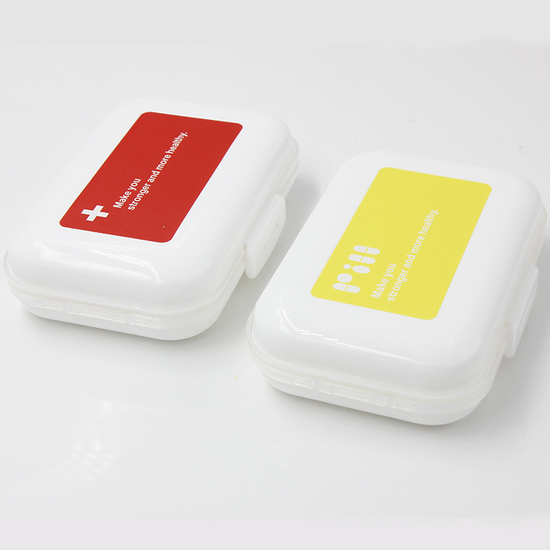 SDLP Portable Small Medicine Box 8-Cell Drug Storage Box Sealed Pill Box Travel Kit Mini 11136 a Week