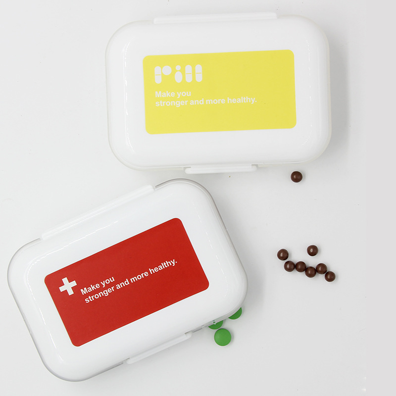 SDLP Portable Small Medicine Box 8-Cell Drug Storage Box Sealed Pill Box Travel Kit Mini 11136 a Week