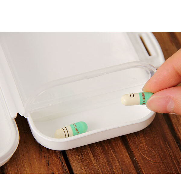 SDLP Portable Small Medicine Box 8-Cell Drug Storage Box Sealed Pill Box Travel Kit Mini 11136 a Week