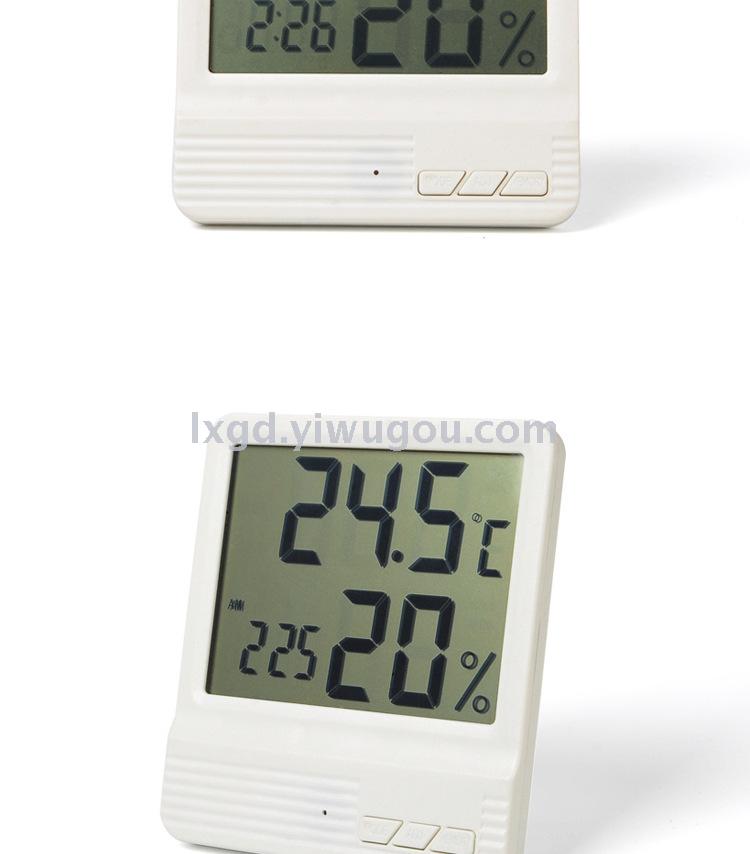 CX-301 Large Screen Household Hygrometer High Precision Indoor Electronic Thermometer with Alarm Clock Hourly Chiming