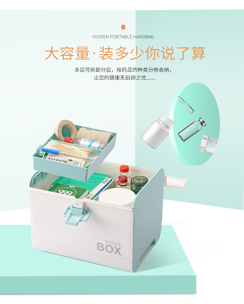 Plastic medicine cabinet large family first aid kit medical kit portable medicine cabinet medical kit Plastic medicine cabinet large family first aid kit medical kit portable medicine cabinet medical kit