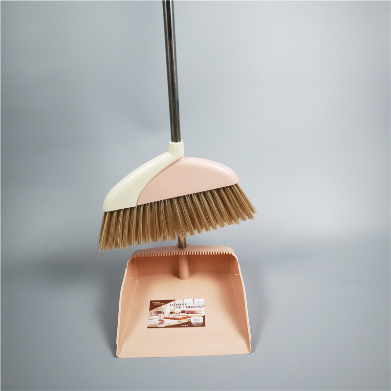 Nordic Style New Big Size Condom Broom Dustpan with Scraping Teeth Soft Hair Broom Stainless Steel Broom and Dustpan Set Nordic Style New Big Size Condom Broom Dustpan with Scraping Teeth Soft Hair Broom Stainless Steel Broom and Dustpan Set