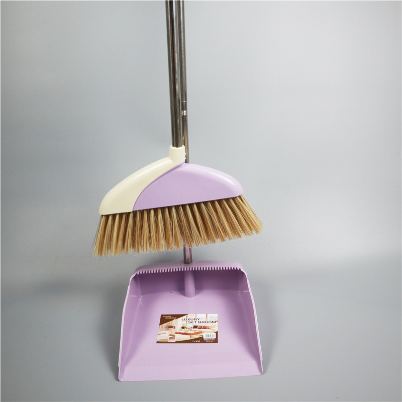 Nordic Style New Big Size Condom Broom Dustpan with Scraping Teeth Soft Hair Broom Stainless Steel Broom and Dustpan Set Nordic Style New Big Size Condom Broom Dustpan with Scraping Teeth Soft Hair Broom Stainless Steel Broom and Dustpan Set