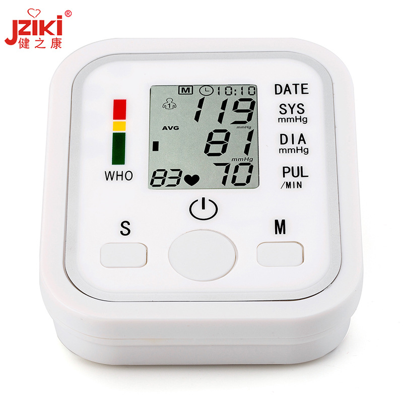 Sphygmomanometer English Arm Blood Pressure Measuring Instrument Yellow White Foreign Trade Sphygmomanometer OEM