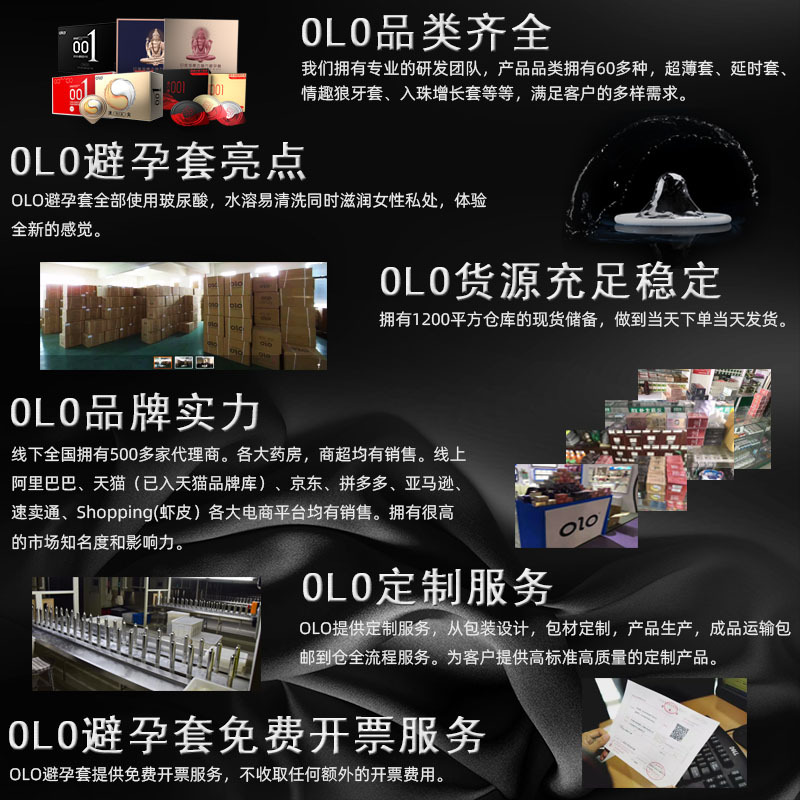 Olo Ultra-Thin Hyaluronic Acid Condom Long-Lasting Condom for Women Safty Belt Cover 001 Adult Sex Sex Product OEM Olo Ultra-Thin Hyaluronic Acid Condom Long-Lasting Condom for Women Safty Belt Cover 001 Adult Sex Sex Product OEM