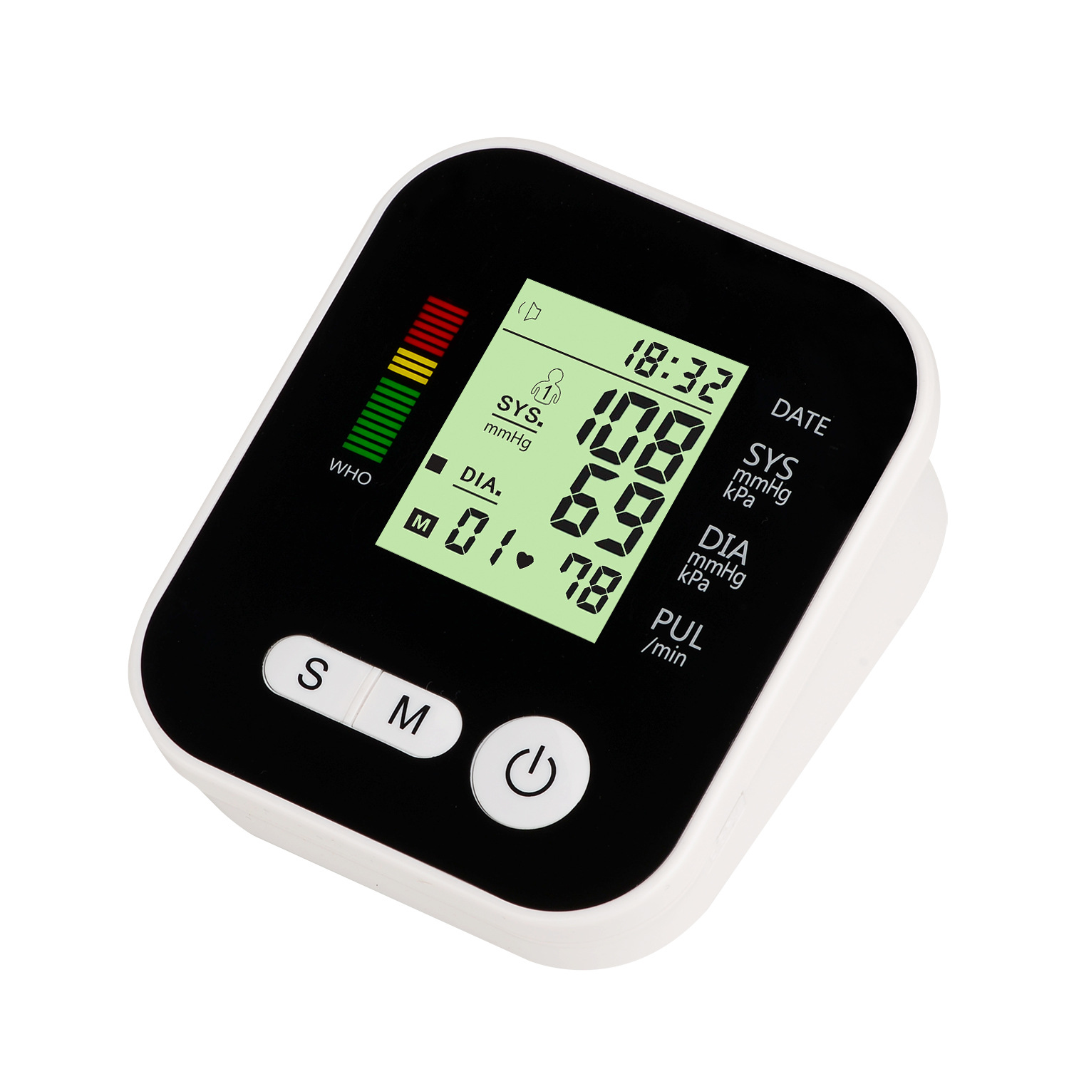 Sphygmomanometer 2019 Electronic Blood Pressure Meter Arm Blood Pressure Meter Lithium Battery Three-Color 