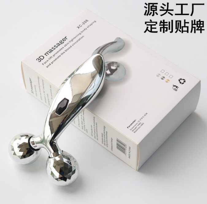 3D Face Slimming Device 2-Wheel Roller V Face Massage Instrument
