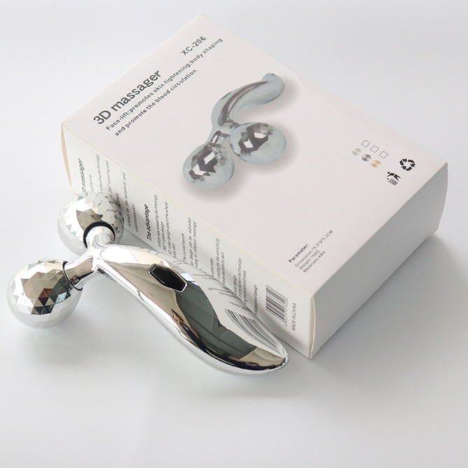 3D Face Slimming Device 2-Wheel Roller V Face Massage Instrument