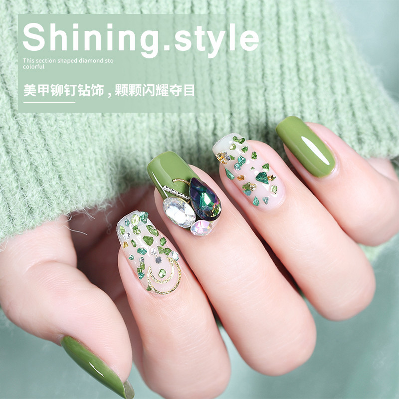 Nail Ornament New Style Diamond Ornament Nail Crystal New York Storm Set Nail Riveting Nail Nail Sticker Jewelry