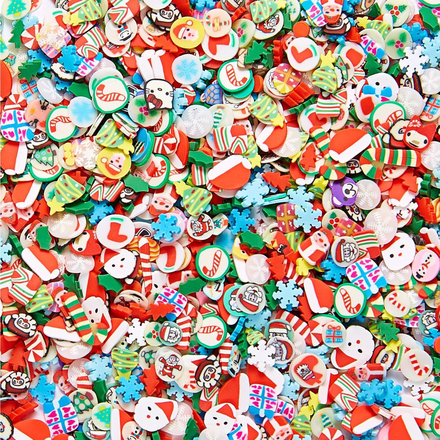 Cross-Border Christmas Nail Sequins Makeup Snowflake Santa Tree Nail Ornament Nail Sticker Flash Pink Diamond