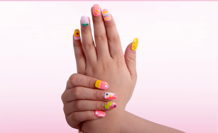 Children's Nail Box Set DIY Handmade Nail Patch Makeup Ornament Girls' Toy Nail Sticker Set