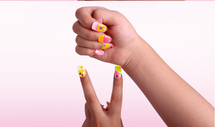 Children's Nail Box Set DIY Handmade Nail Patch Makeup Ornament Girls' Toy Nail Sticker Set