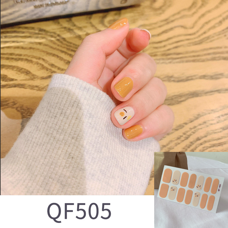 Leopard Nail Sticker Glass Purple Net Red Full Sticker Hipster Nude Color Nail Sticker Waterproof Tearable Nail Sticker
