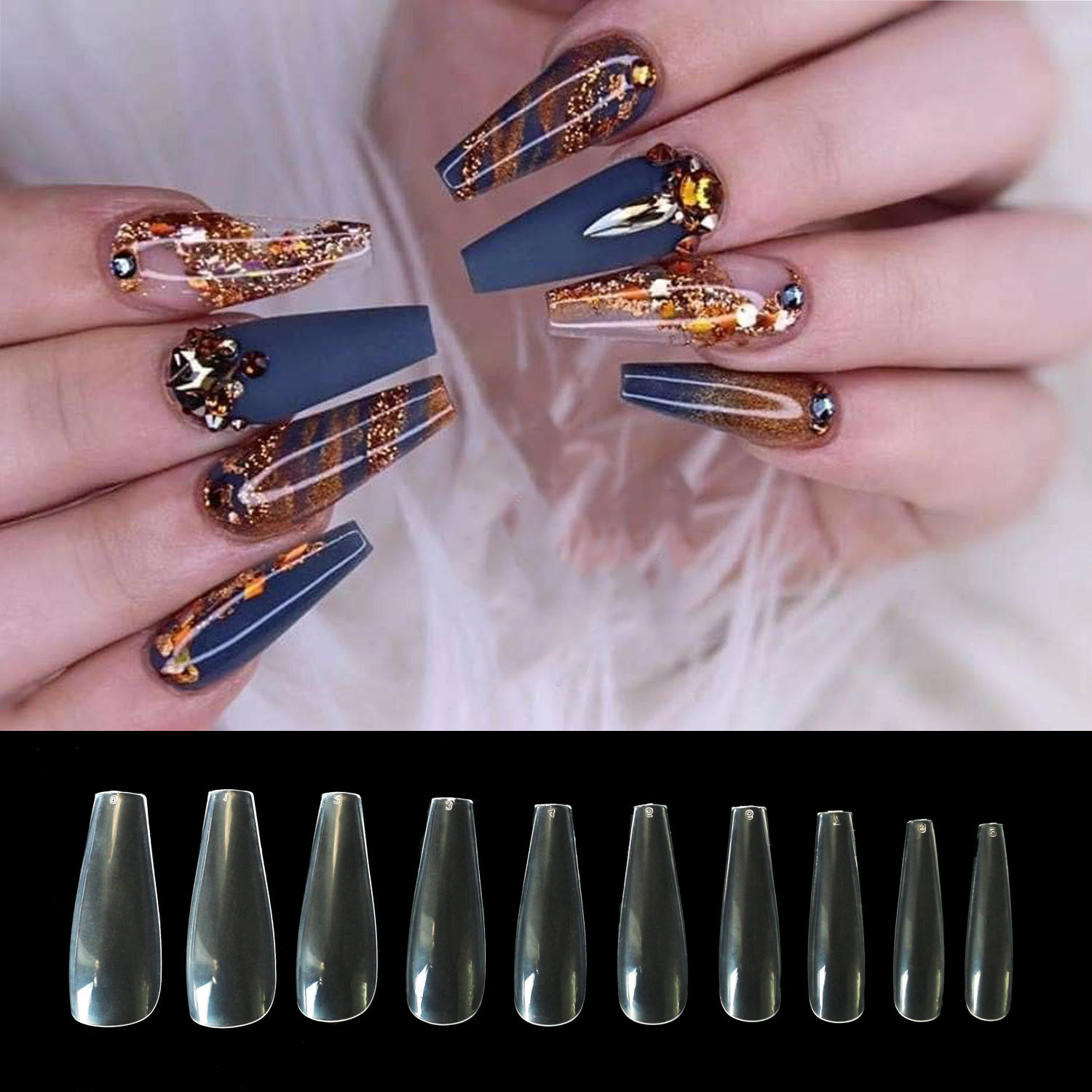 Joyme Finished Nail Beauty 24 Pieces Wear Nail Tip Children's Fake Nails Adhesive Nail Sticker Nail Tips Nail Tip