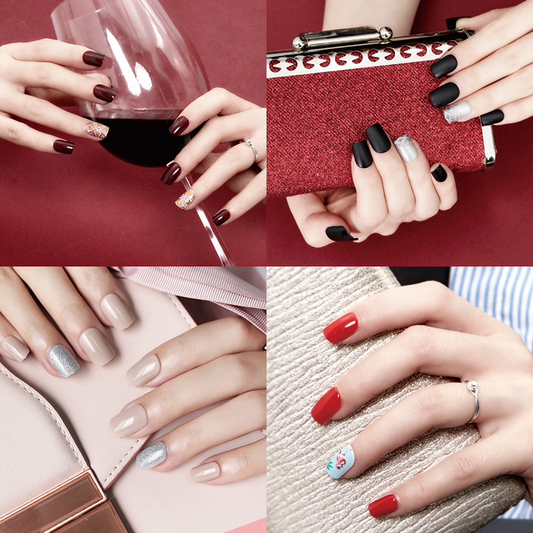 Joyme Finished Nail Beauty 24 Pieces Wear Nail Tip Children's Fake Nails Adhesive Nail Sticker Nail Tips Nail Tip