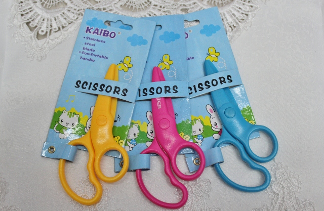 Factory direct cable brand scissors students cut plastic hand DIY KB8015 nail scissors cut card