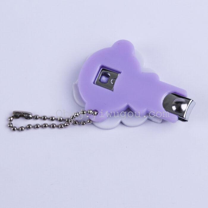 Creative cute cartoon nail clippers key ring with nail clippers, nail files, nail scissors necklace Creative cute cartoon nail clippers key ring with nail clippers, nail files, nail scissors necklace