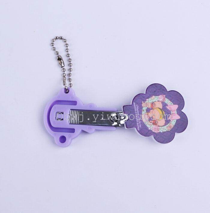 Creative cute cartoon nail clippers key ring with nail clippers, nail files, nail scissors necklace Creative cute cartoon nail clippers key ring with nail clippers, nail files, nail scissors necklace