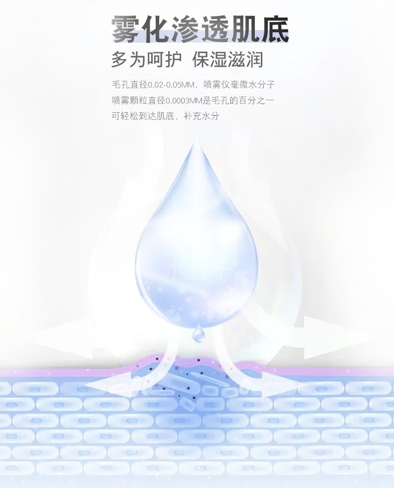 Cold Sprayer Double Tube Beauty Salon Household Cleansing Face Steaming Moisturizing Facial Care Beauty Water Sprayer