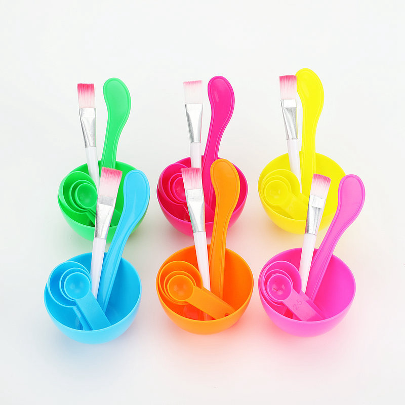 6 Pack Mask Bowl Set DIY Facemask Tools Homemade Mask Stick Compressed Facial Treatment Brush Counter Beauty