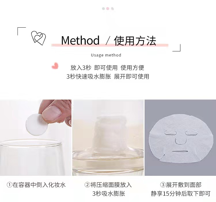 Facial Mask Tissue Ultra-Thin Non-Woven Compressed Cotton Candy Mask 100 PCs Disposable Facial Mask DIY Beauty Tools