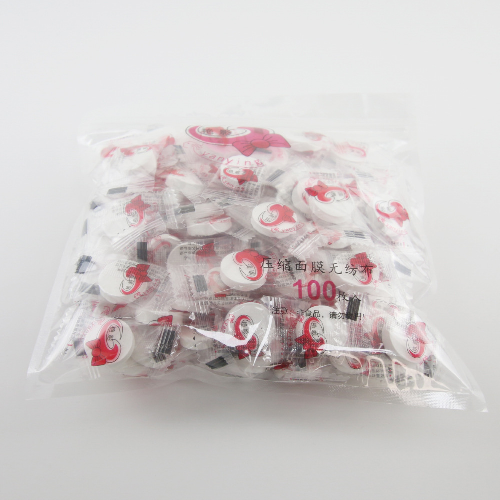Compressed Mask Facial Mask Tissue Non-Woven Mask PCs Non-Woven Candy Mask 100 PCs DIY Disposable Mask