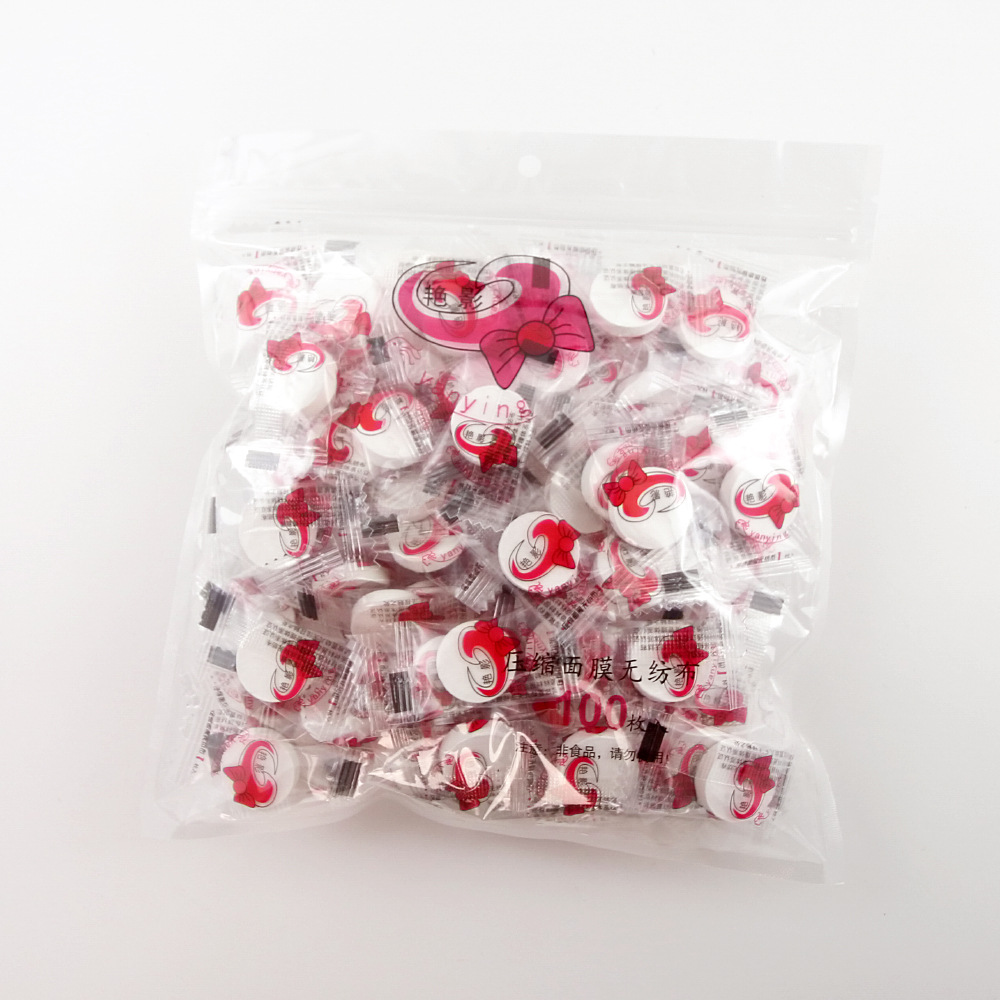 Compressed Mask Facial Mask Tissue Non-Woven Mask PCs Non-Woven Candy Mask 100 PCs DIY Disposable Mask