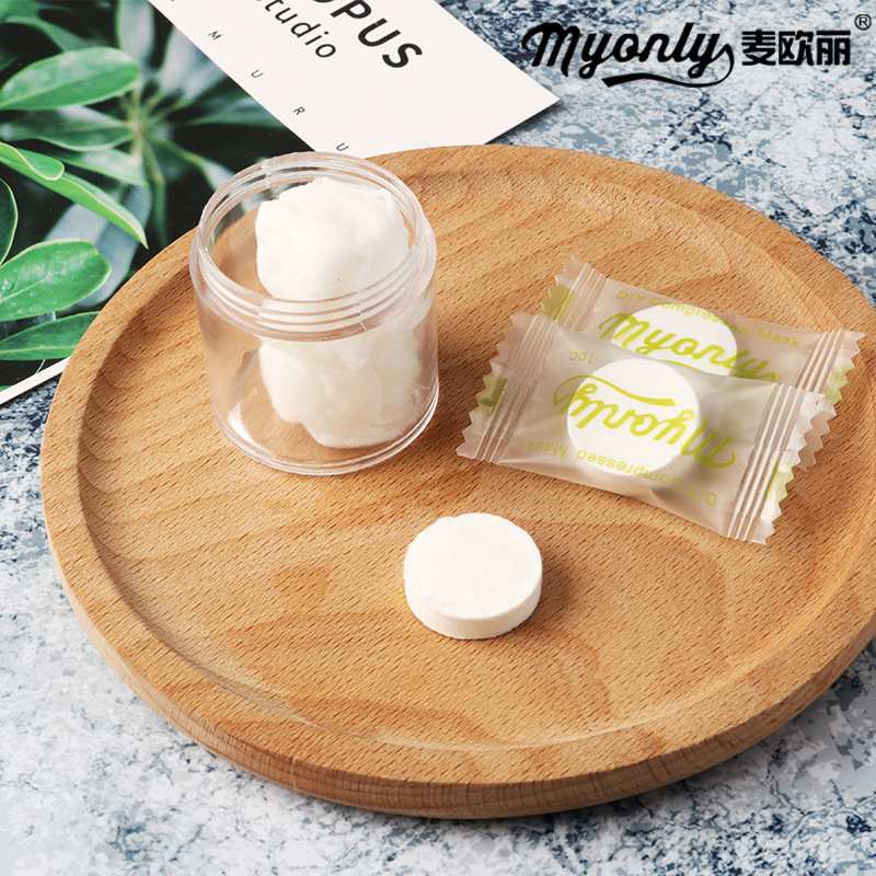MY ONLY 100 PCs Compressed Facial Mask Tissue DIY Mask Grain Natural Fit Hydrating Portable Non-Woven Fabric Paper Mask