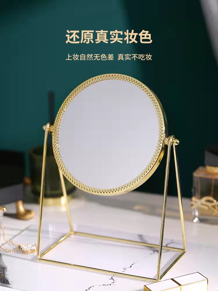 Factory Wholesale Golden Mirror Tray Retro Makeup Mirror Desktop Storage Box Ornament Cosmetic Storage Tray Factory Wholesale Golden Mirror Tray Retro Makeup Mirror Desktop Storage Box Ornament Cosmetic Storage Tray