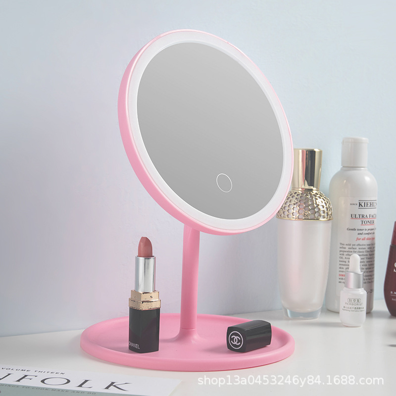 Gift High Clearness Makeup Mirror Douyin Online Influencer Portable Student Touch Fill Light Led Makeup Mirror