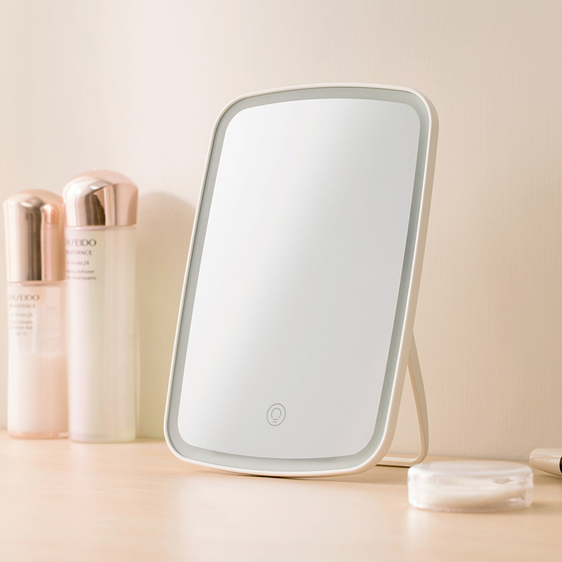 Makeup Mirror Led with Light Makeup Mirror Student Dormitory Desktop Desktop Portable Mirror