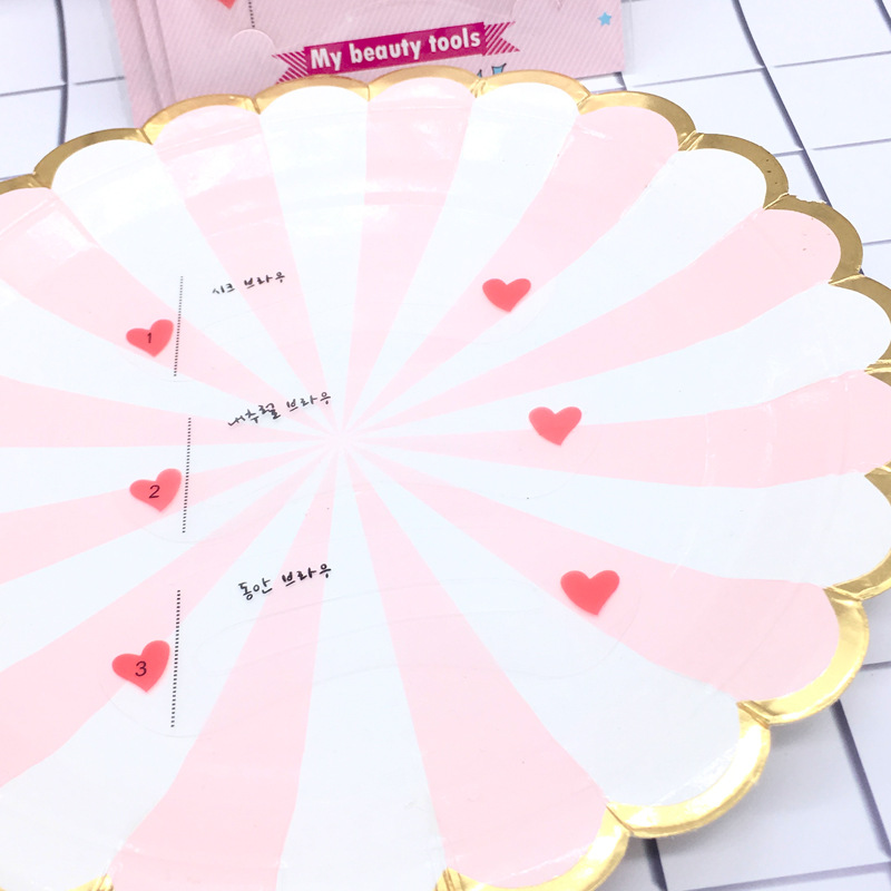Tok Live Stream South Korea Eyebrow Stencil Thrush Piece Artifact Decoration Eyebrow Stencil Word Eyebrow Stencil Whole