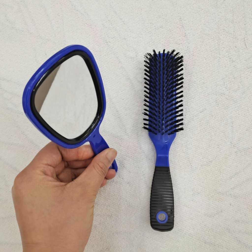 Straight Comb Mirror and Comb Combination Three-Color Plate Comb Cannot Be Special Comb Mirror Export Foreign Trade