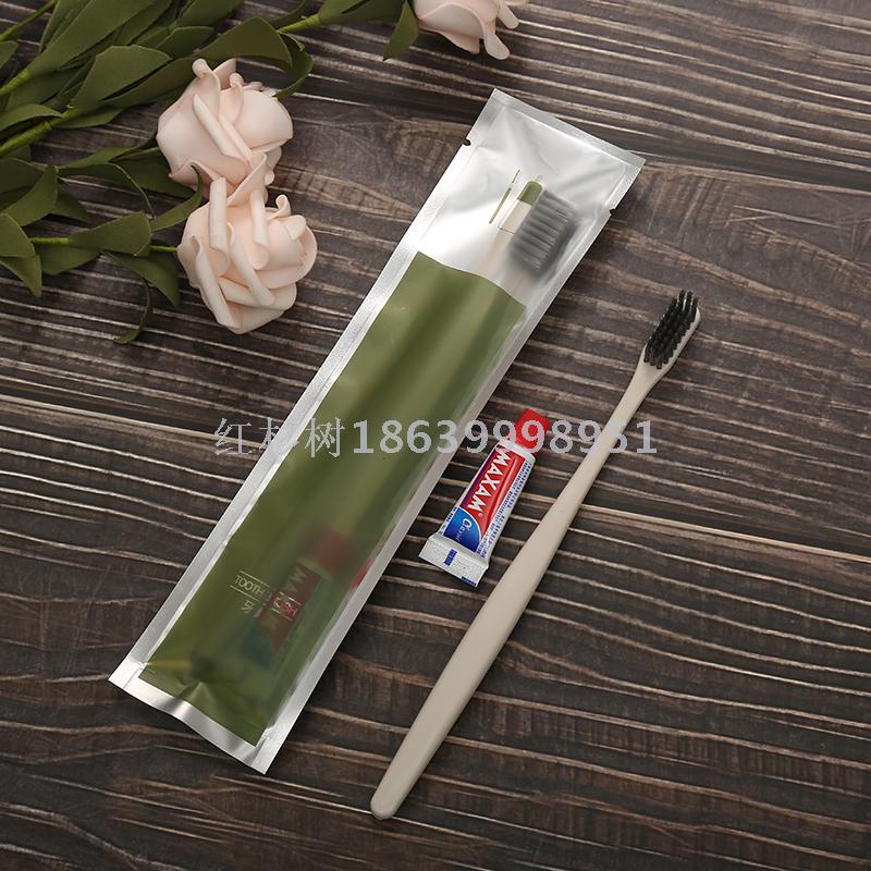Hotel Hotel Disposable Toiletry Set Toothbrush Comb Aluminum Film Three-Side Seal Currency Custom Logo