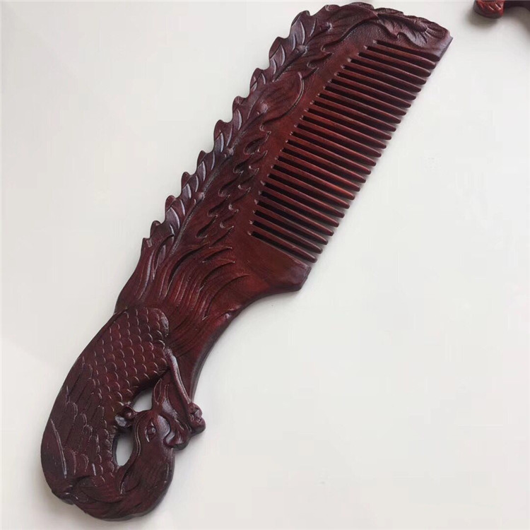 Comb vintage solid wood with handle comb carved hollow wood comb Comb vintage solid wood with handle comb carved hollow wood comb