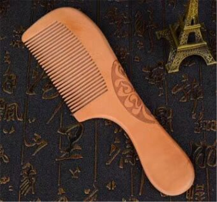 Comb vintage solid wood with handle comb carved hollow wood comb Comb vintage solid wood with handle comb carved hollow wood comb