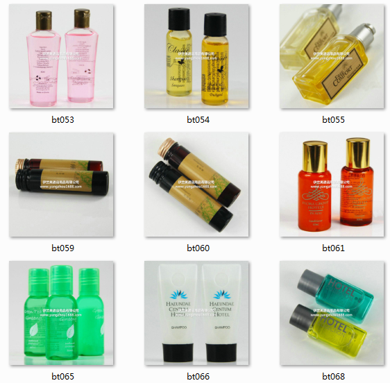 The hotel guest room disposable liquid soap shampoo The hotel guest room disposable liquid soap shampoo