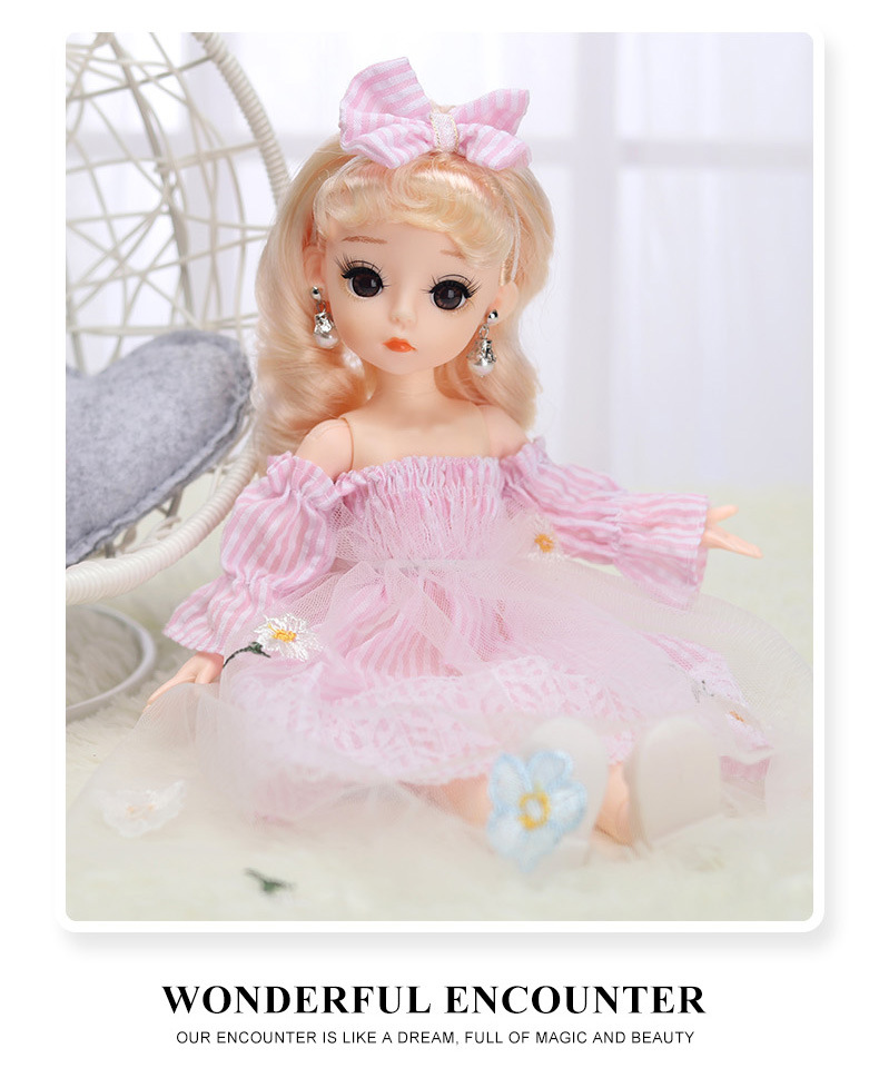 6 Points 30cm Real Eyelashes 12-Inch Barbie Doll Princess Suit Dress-up Clothes Big Gift Box Girl Toy 6 Points 30cm Real Eyelashes 12-Inch Barbie Doll Princess Suit Dress-up Clothes Big Gift Box Girl Toy