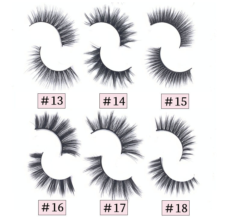 Fiber Pair of False Eyelashes Black STEM Natural Thick Slim Model ThreeDimensional Eyelash Support Customization
