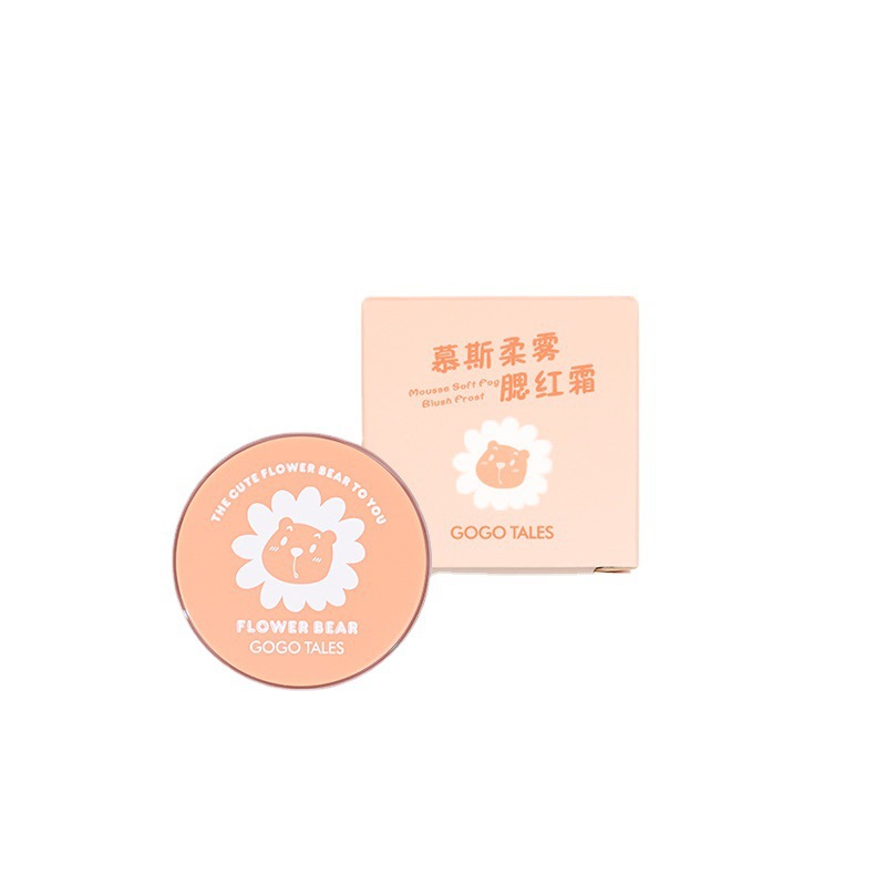 Gogotales Gogo Dance Snow Mud Mousse Blusher Plate Red Thin and Glittering Repair Rouge 2021 New Gt280