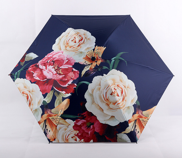Rich Peony Easy to Open and Receive 50 Gram Umbrella Black Glue Full Shading Sunscreen Sun Umbrella Sun Umbrella