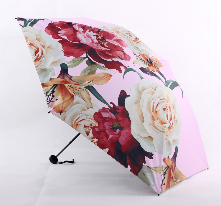 Rich Peony Easy to Open and Receive 50 Gram Umbrella Black Glue Full Shading Sunscreen Sun Umbrella Sun Umbrella